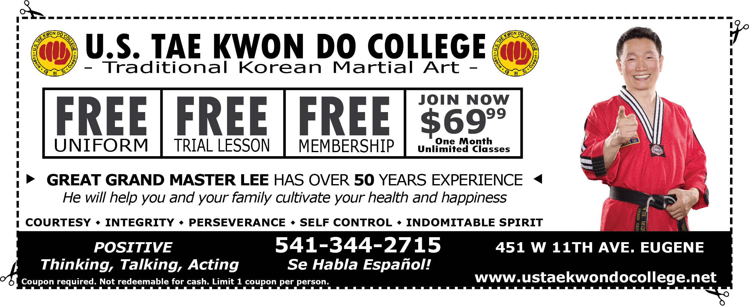 U.S. TaeKwonDo College | TaeKwonDo Martial Arts in Eugene, Oregon